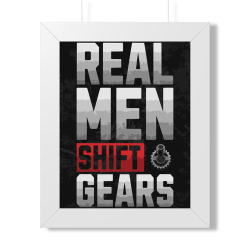 "Real Men Shift Gears" Automotive Wall Art