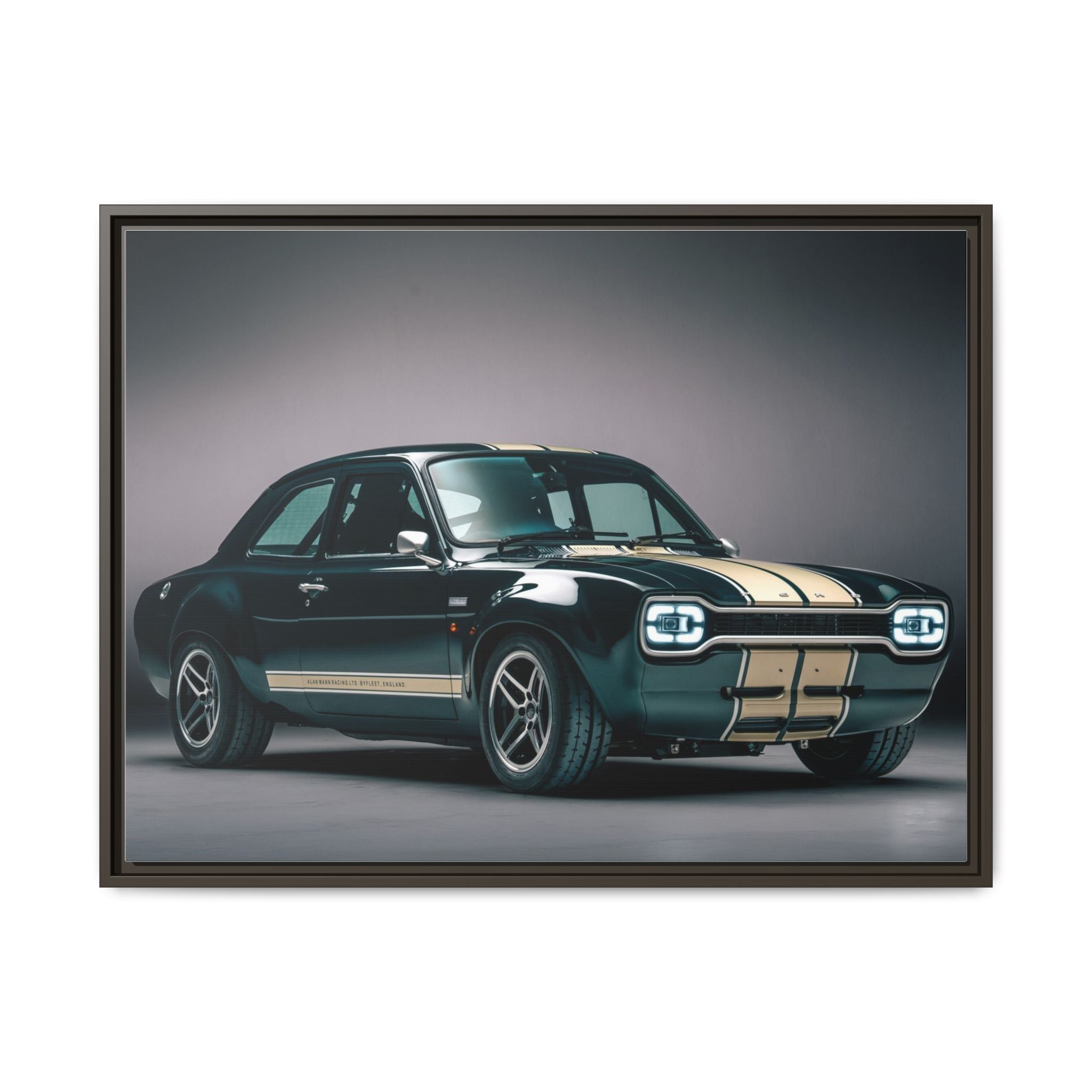 Framed Matte Canvas – Classic Retro Muscle Car Wall Art