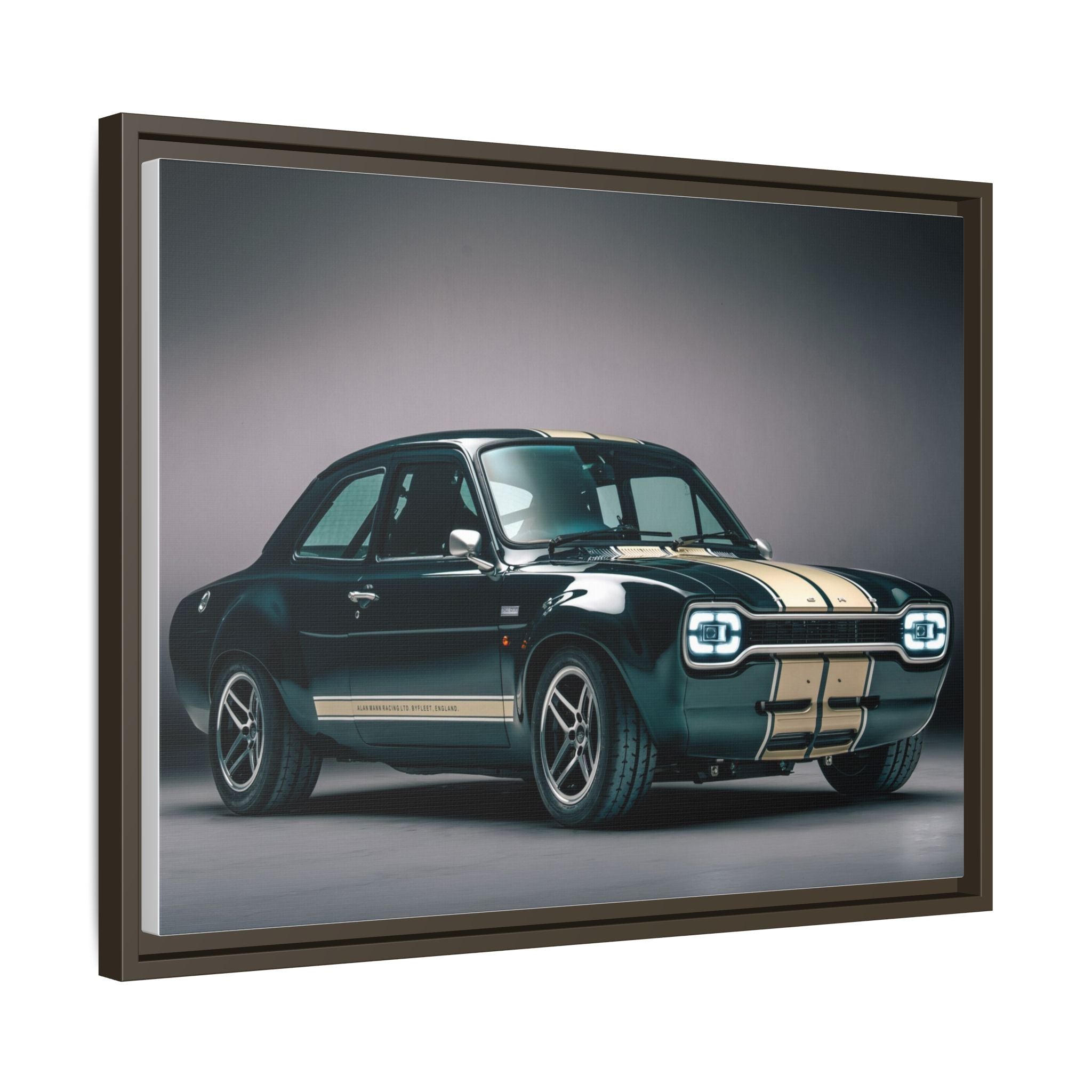 Framed Matte Canvas – Classic Retro Muscle Car Wall Art