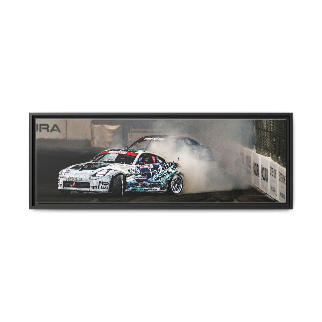 Drift Racing Canvas Print — Framed Matte Automotive Wall Art