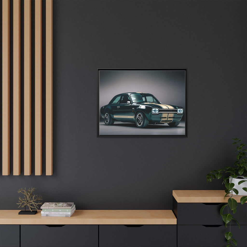 Framed Matte Canvas – Classic Retro Muscle Car Wall Art