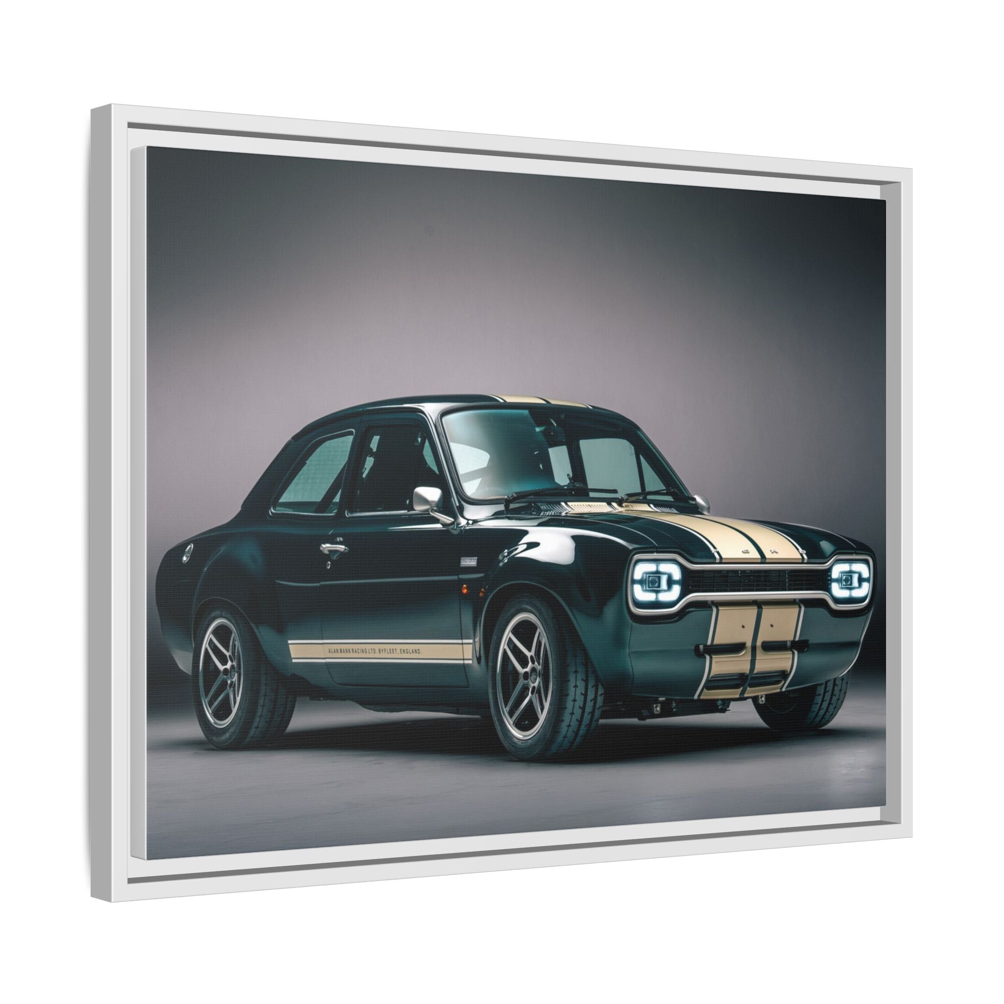 Framed Matte Canvas – Classic Retro Muscle Car Wall Art