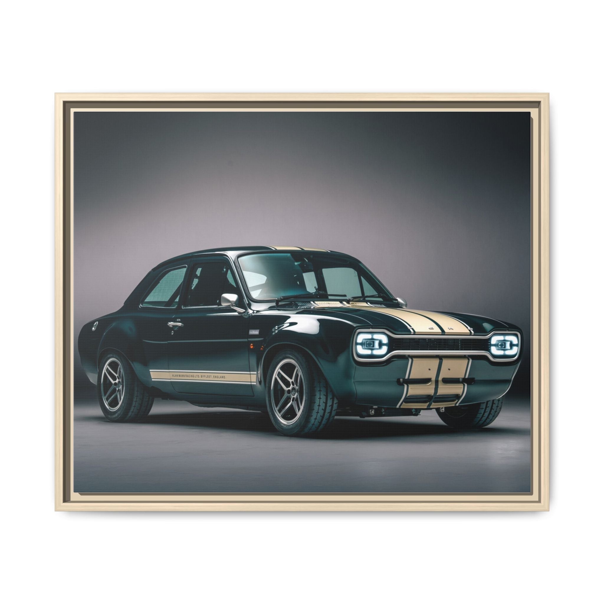 Framed Matte Canvas – Classic Retro Muscle Car Wall Art