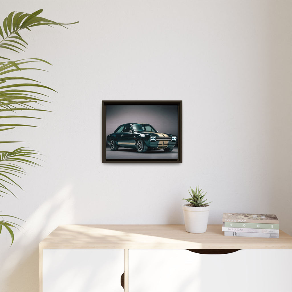 Framed Matte Canvas – Classic Retro Muscle Car Wall Art