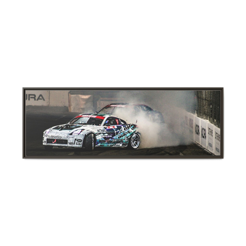 Drift Racing Canvas Print — Framed Matte Automotive Wall Art