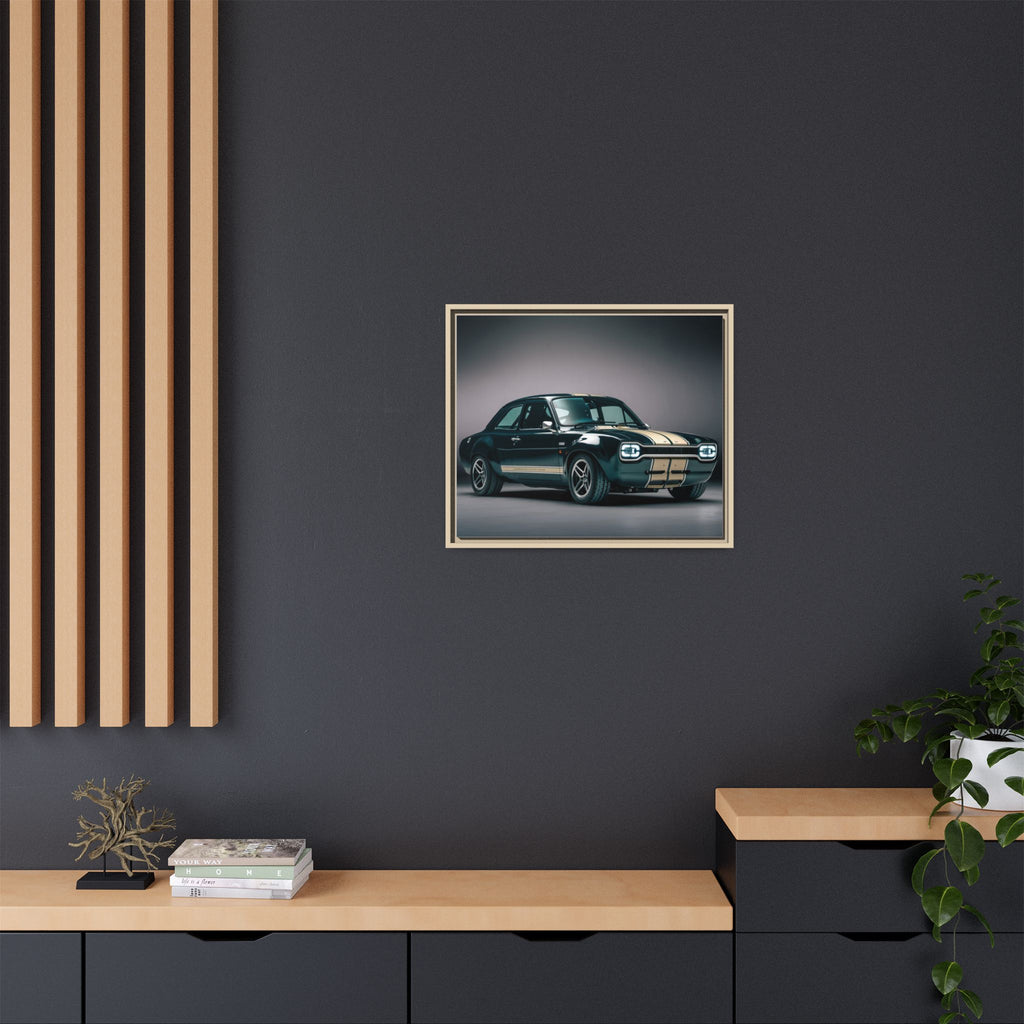 Framed Matte Canvas – Classic Retro Muscle Car Wall Art