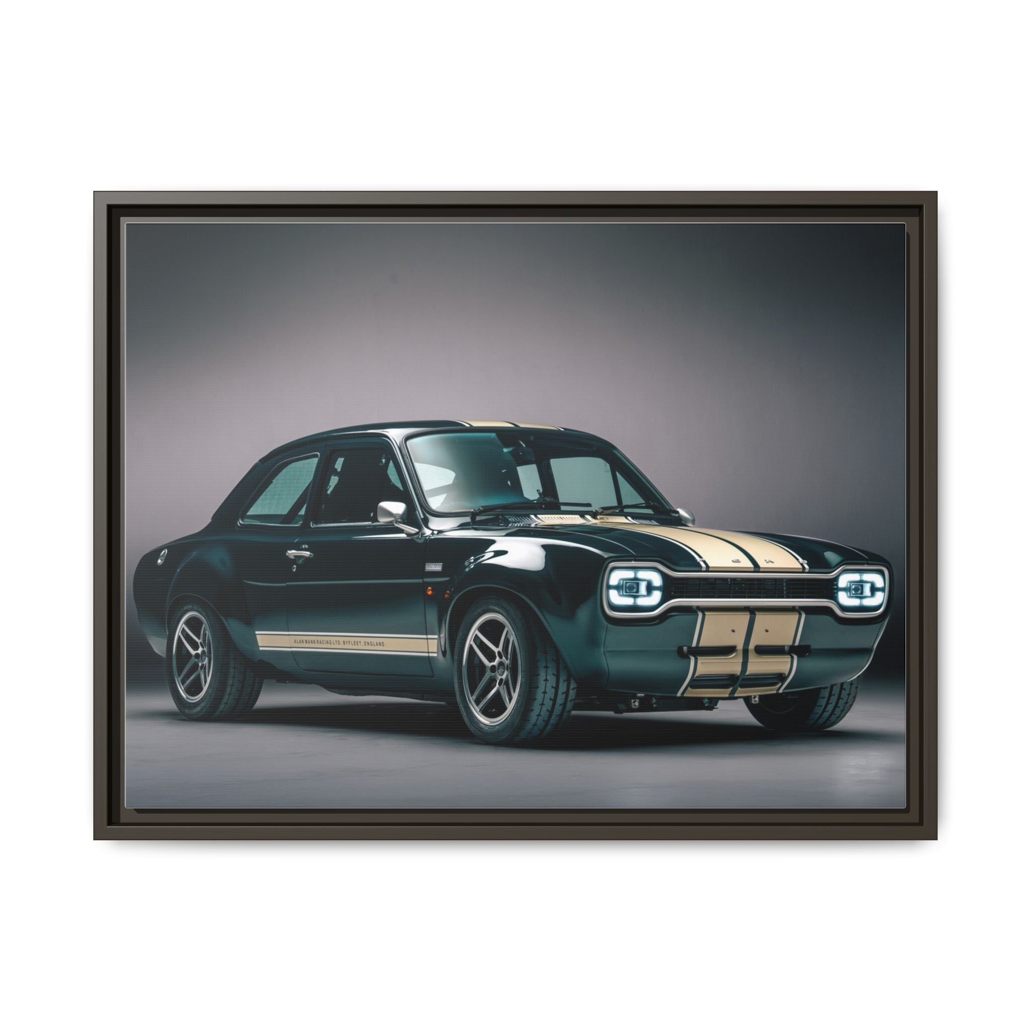 Framed Matte Canvas – Classic Retro Muscle Car Wall Art