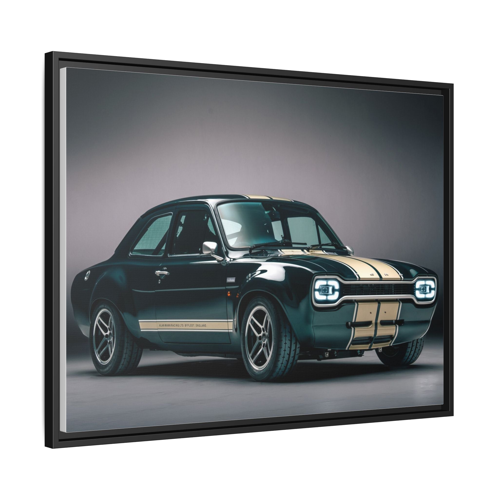 Framed Matte Canvas – Classic Retro Muscle Car Wall Art