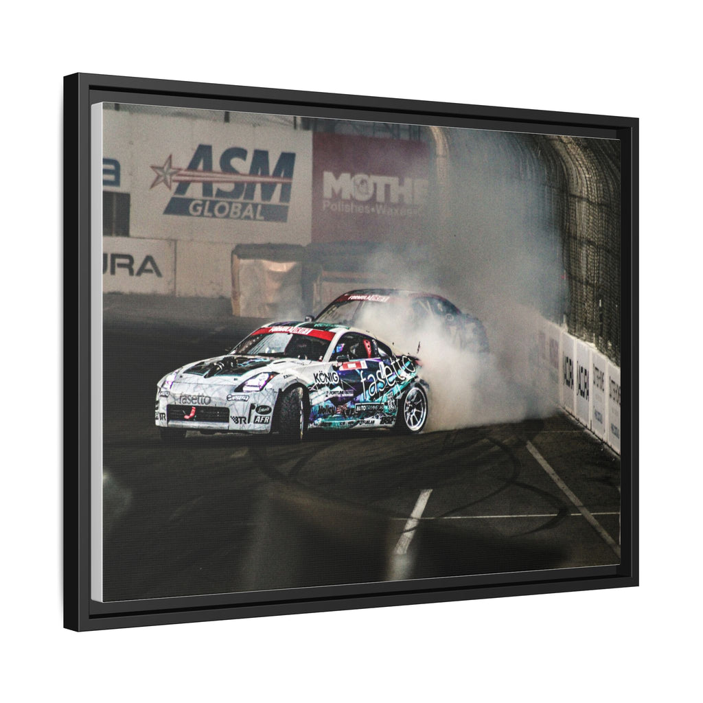 Drift Racing Canvas Print — Framed Matte Automotive Wall Art