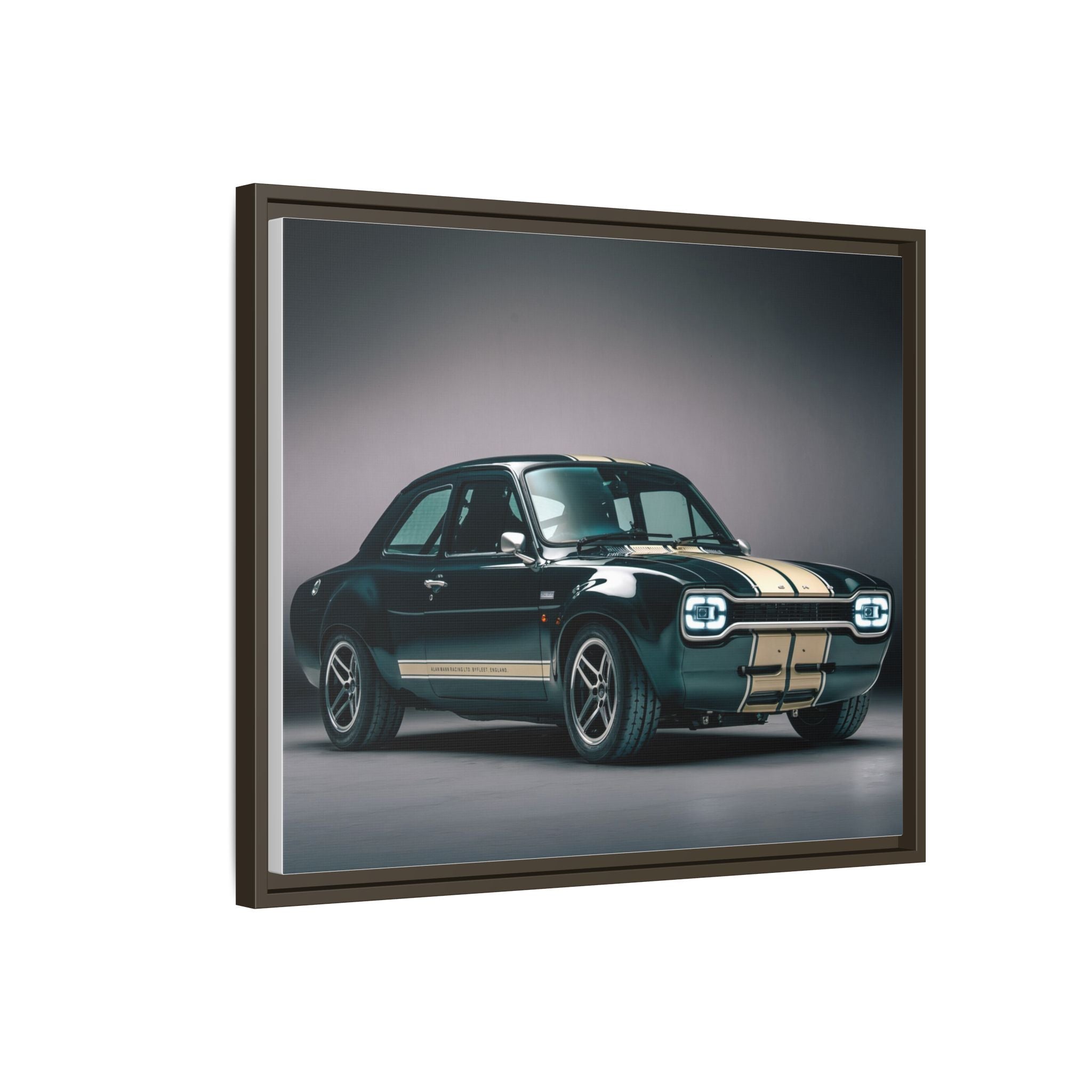Framed Matte Canvas – Classic Retro Muscle Car Wall Art