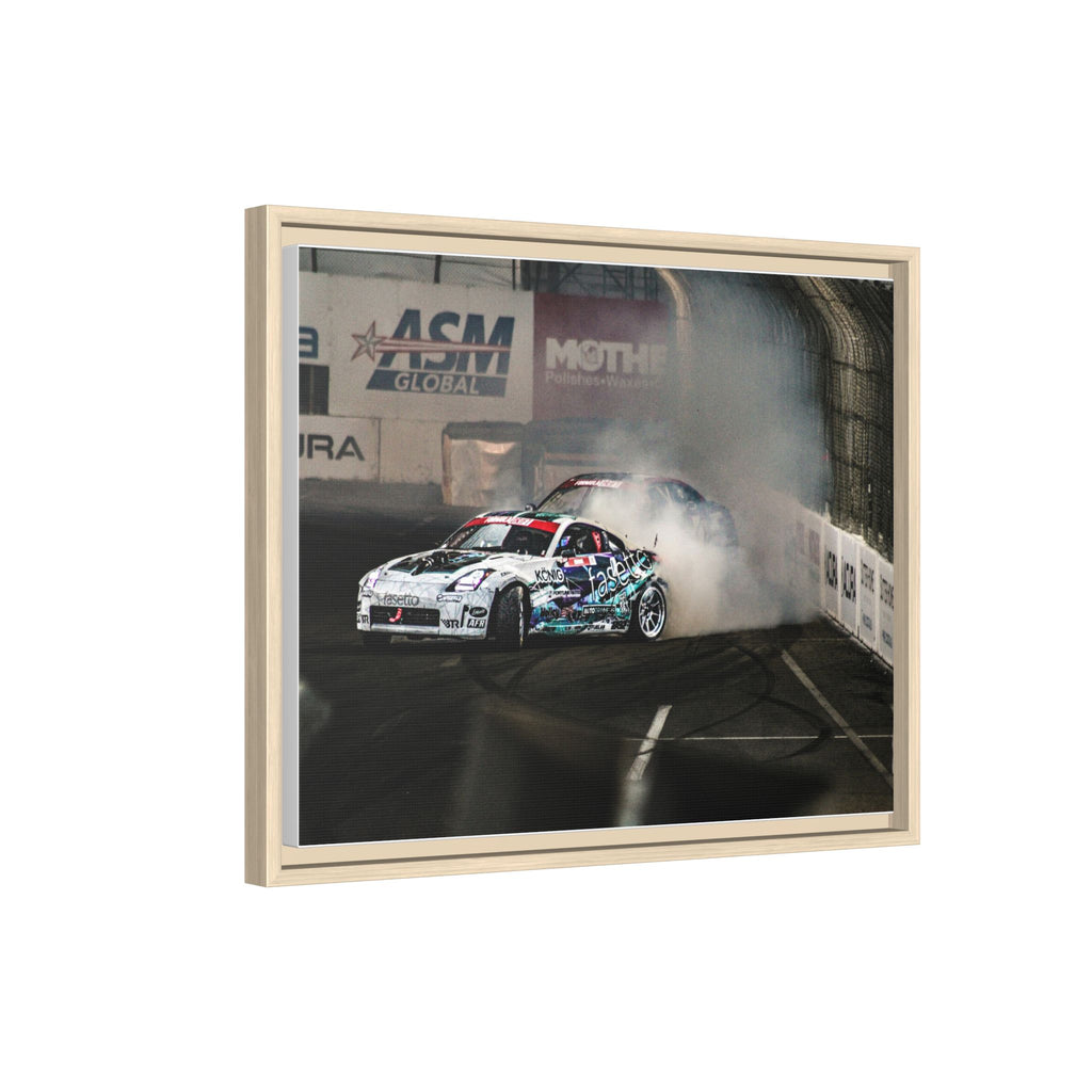 Drift Racing Canvas Print — Framed Matte Automotive Wall Art