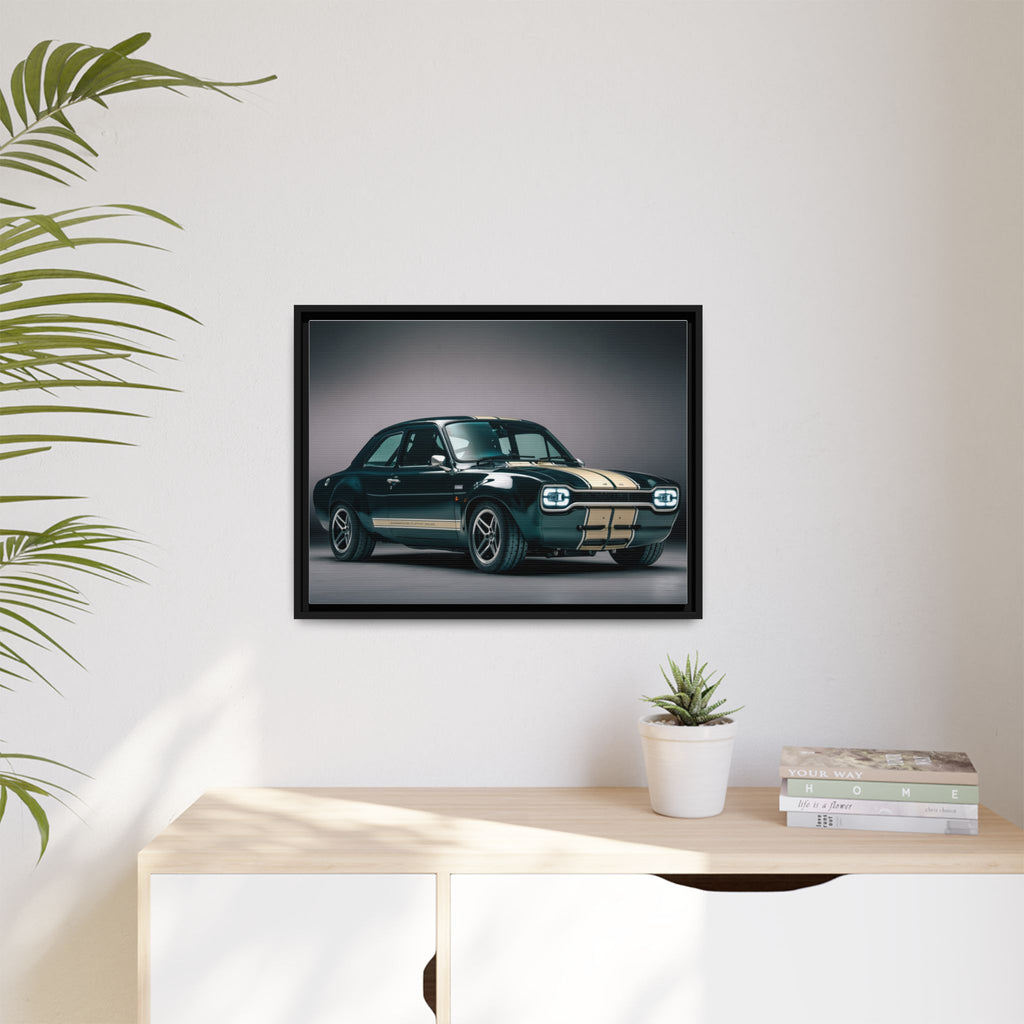 Framed Matte Canvas – Classic Retro Muscle Car Wall Art