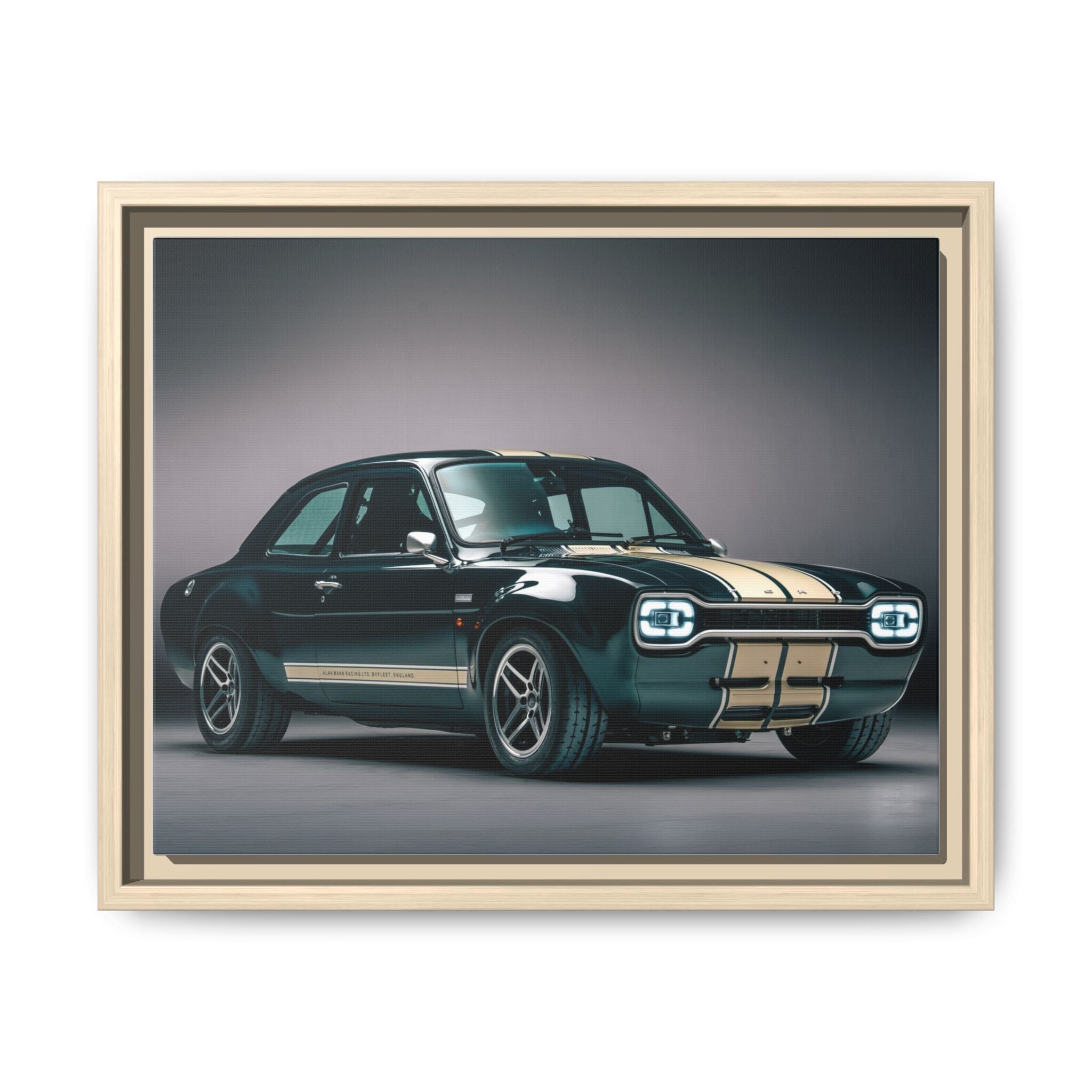 Framed Matte Canvas – Classic Retro Muscle Car Wall Art