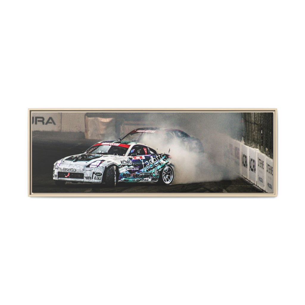 Drift Racing Canvas Print — Framed Matte Automotive Wall Art