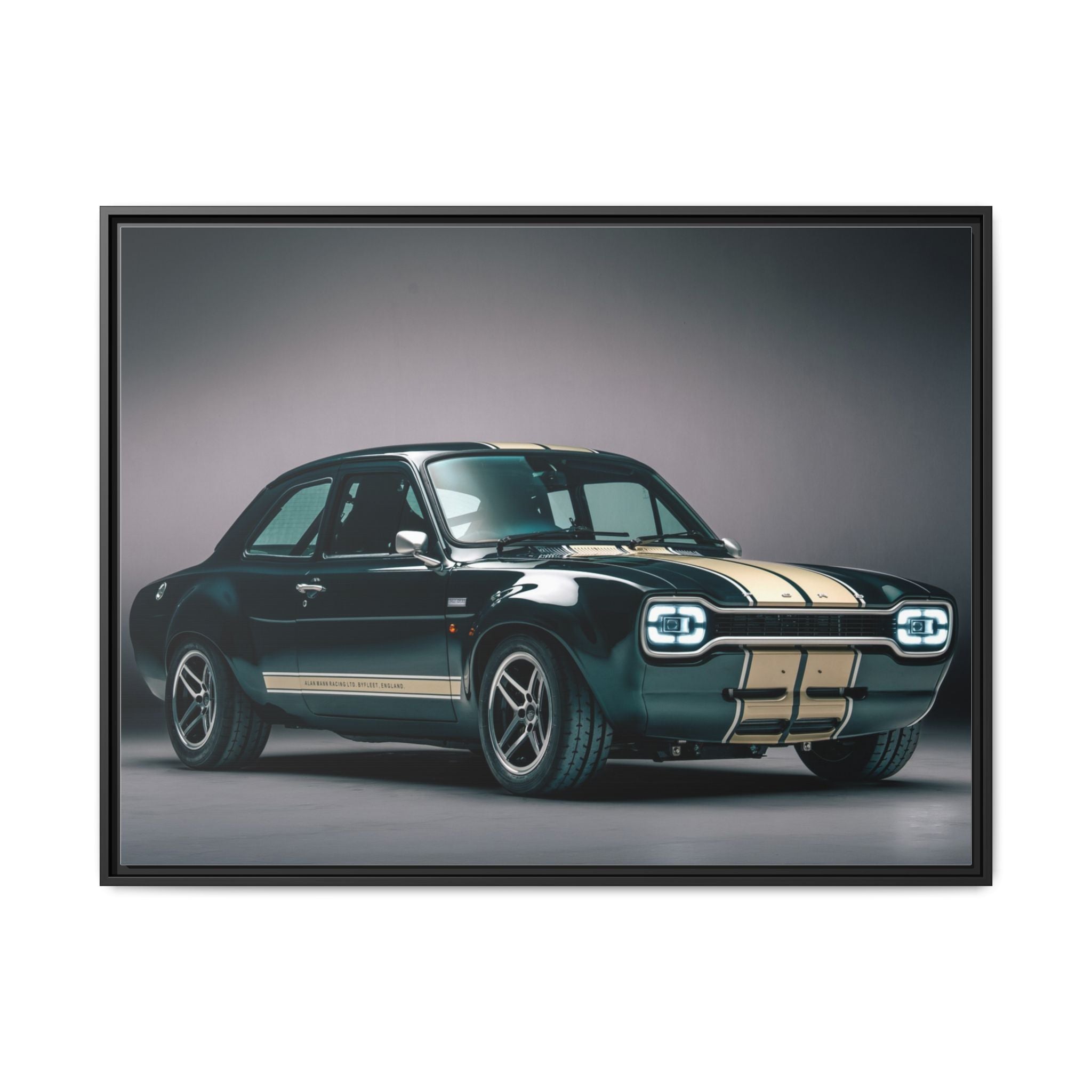 Framed Matte Canvas – Classic Retro Muscle Car Wall Art