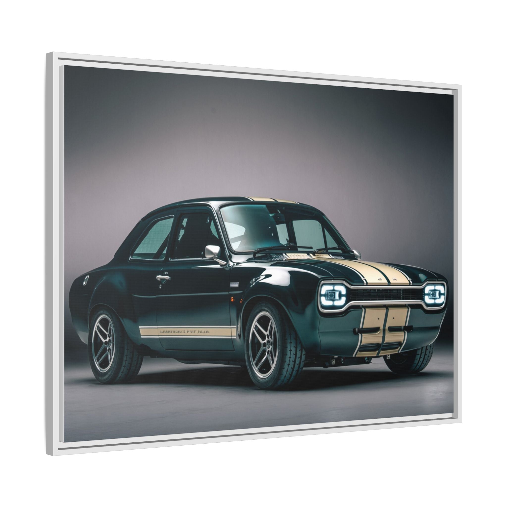 Framed Matte Canvas – Classic Retro Muscle Car Wall Art