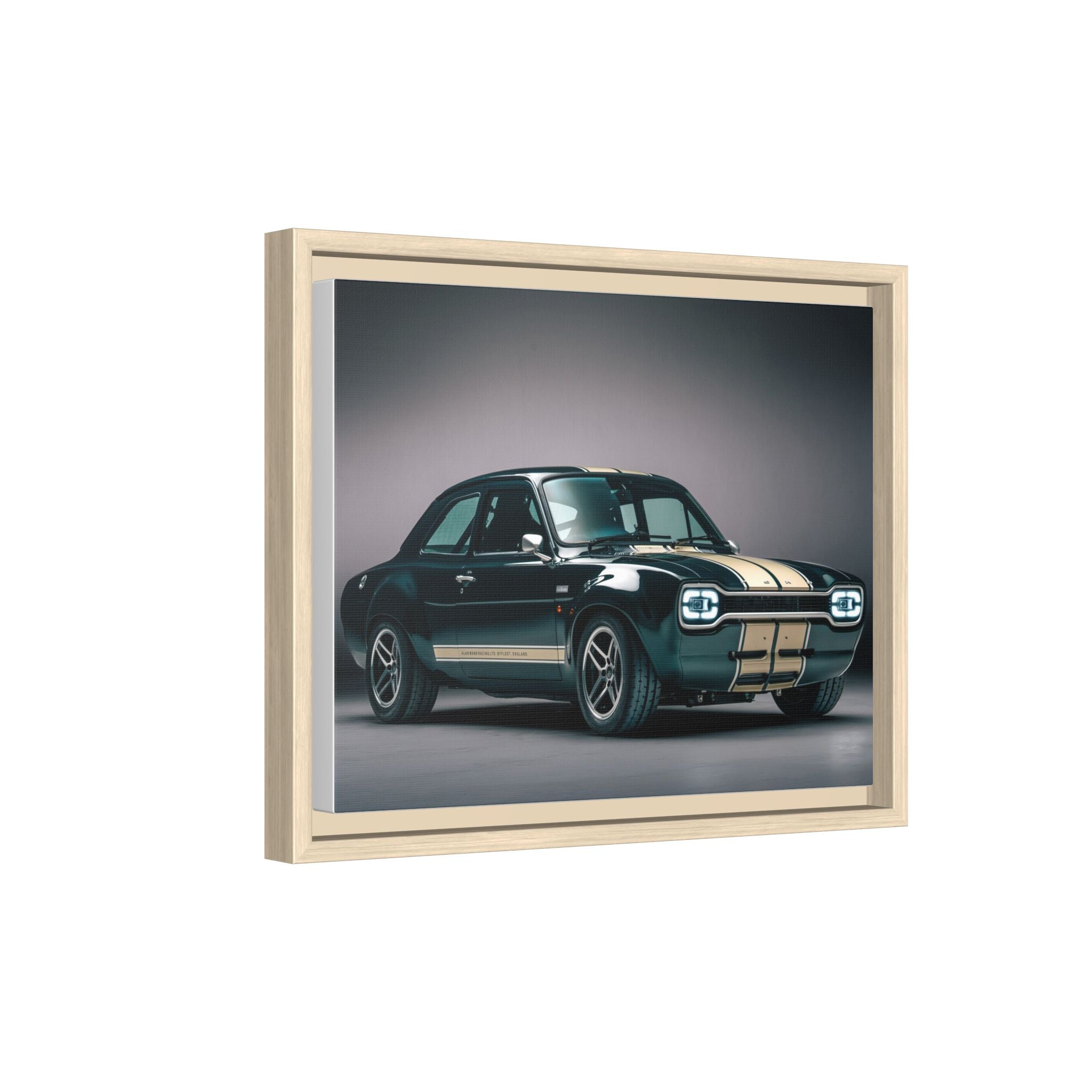 Framed Matte Canvas – Classic Retro Muscle Car Wall Art