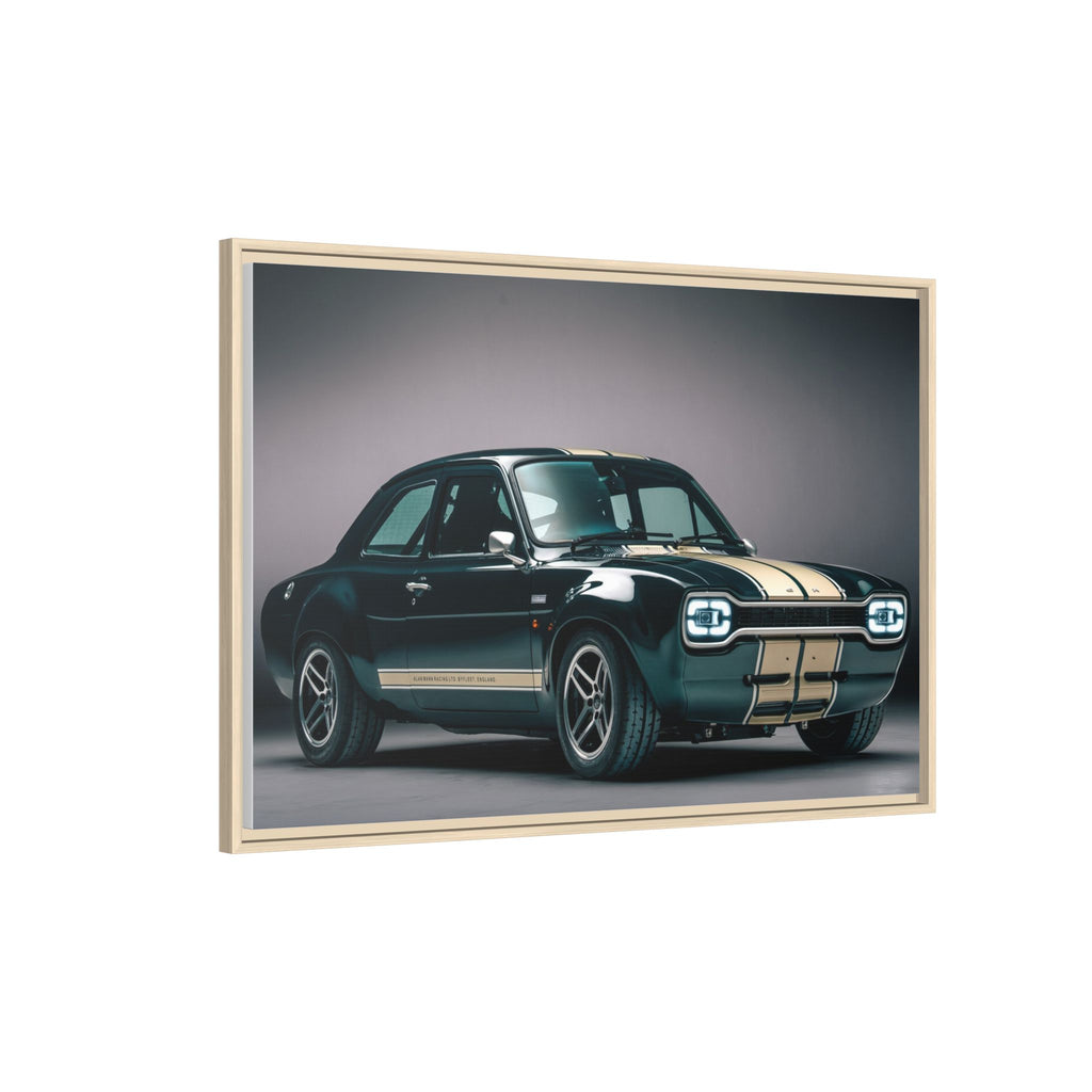 Framed Matte Canvas – Classic Retro Muscle Car Wall Art