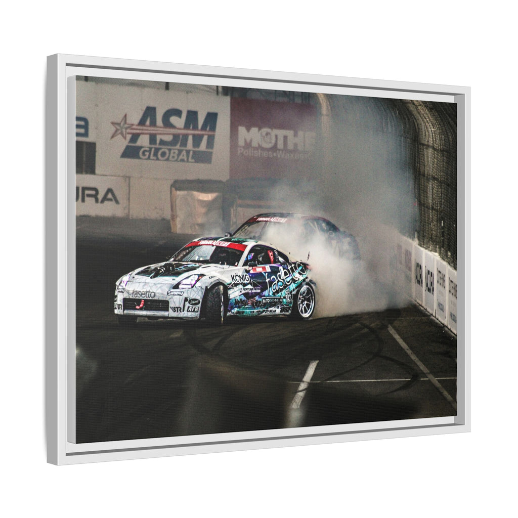 Drift Racing Canvas Print — Framed Matte Automotive Wall Art