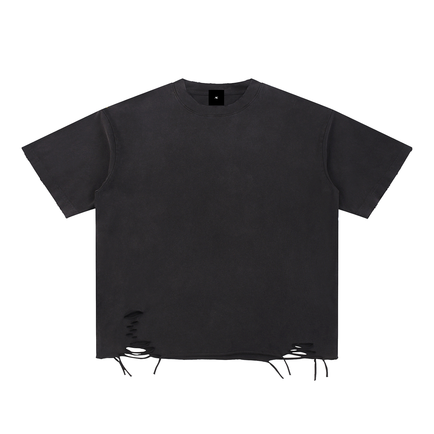 Snow Washed Raw-Hem T-Shirt